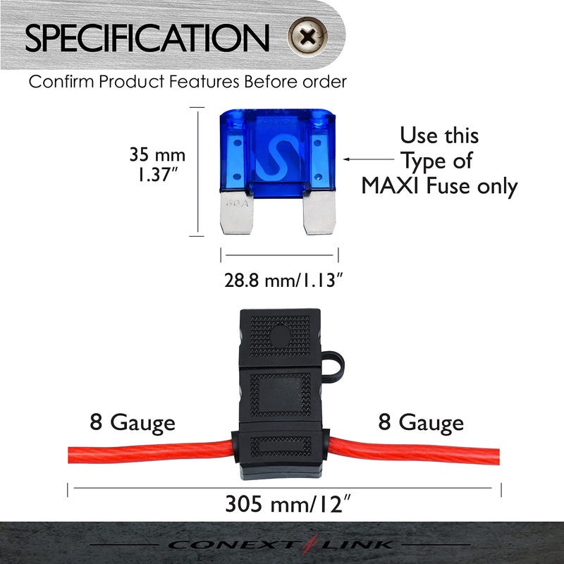 Conext Link LFH8MAXI-1 Loop Maxi Fuse Holder with Cover Without Fuse 8 Gauge 1 Pack - Image 3